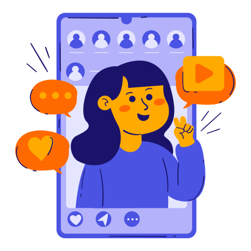 medios de comunicación social icono gratis