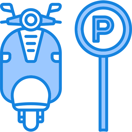 aparcamiento de motos icono gratis