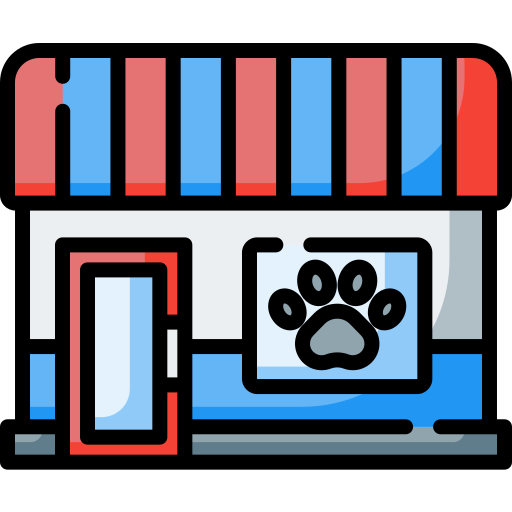 Tienda de animales icono gratis