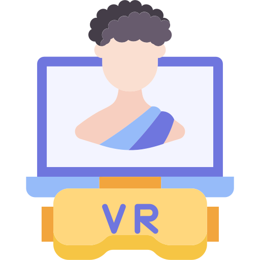 museo de realidad virtual icono gratis