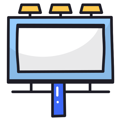 Billboard ad free icon Billboard ad free icon