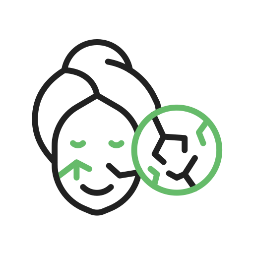 piel seca icono gratis