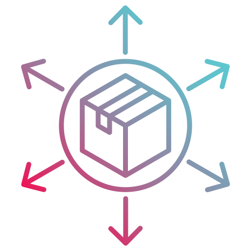 distribución icono gratis