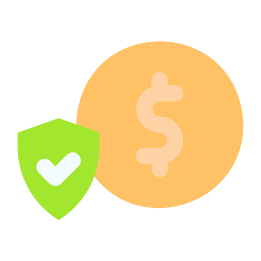 seguro de dinero icono gratis