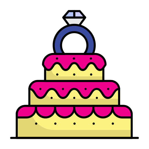 pastel de boda icono gratis