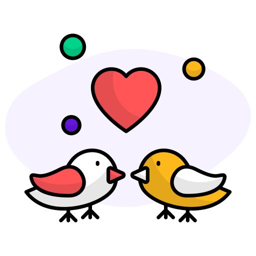 pájaro del amor icono gratis