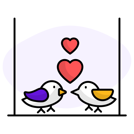 pájaro del amor icono gratis