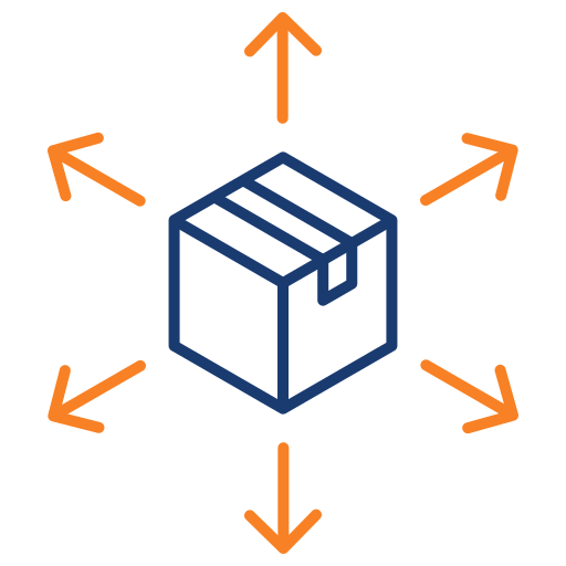 distribución icono gratis