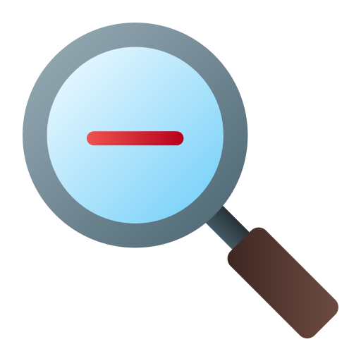 disminuir el zoom icono gratis