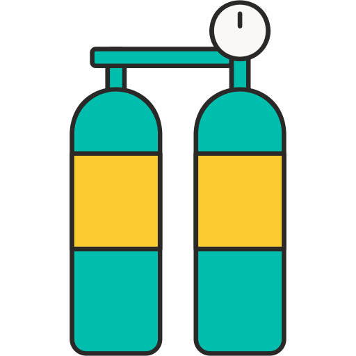 Oxygen cylinder free icon