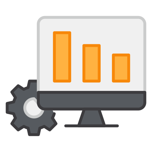 configuración de gráficos en línea icono gratis