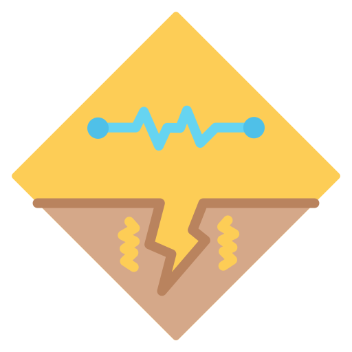 sísmico icono gratis