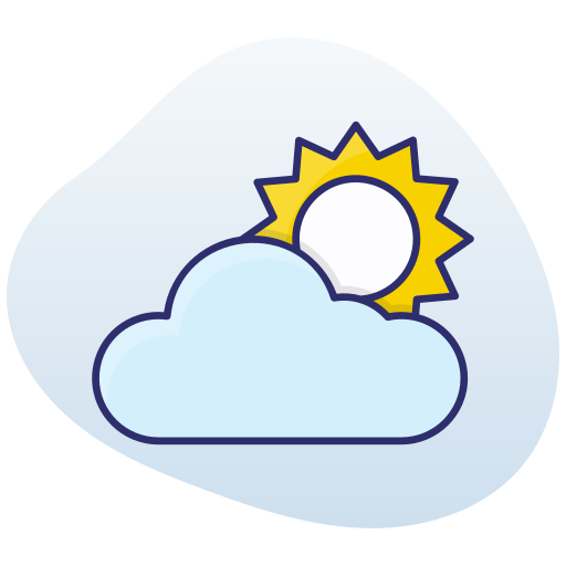 Clouds and sun free icon Clouds and sun free icon