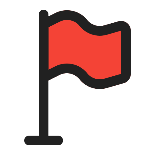 bandera roja icono gratis