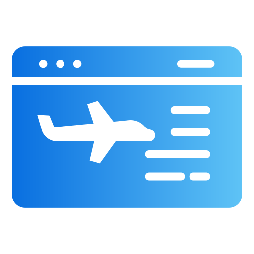 site de viagens grátis ícone