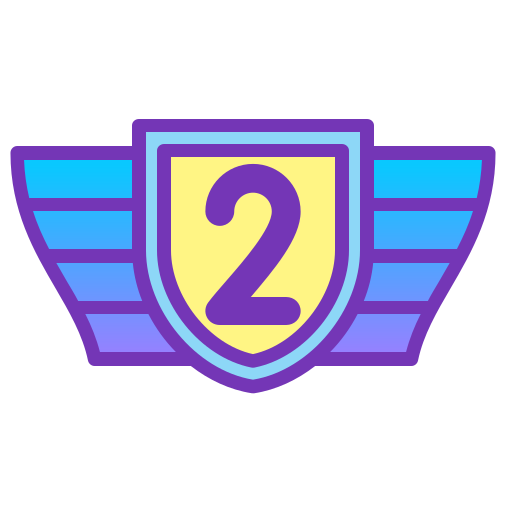 insigne de 2ème position Icône gratuit insigne de 2ème position Icône gratuit
