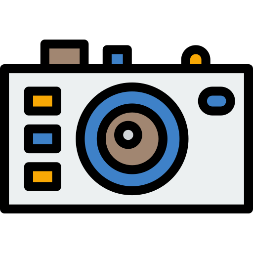 Camera Detailed Rounded Lineal color icon