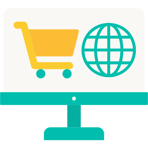 negocios en línea icono gratis