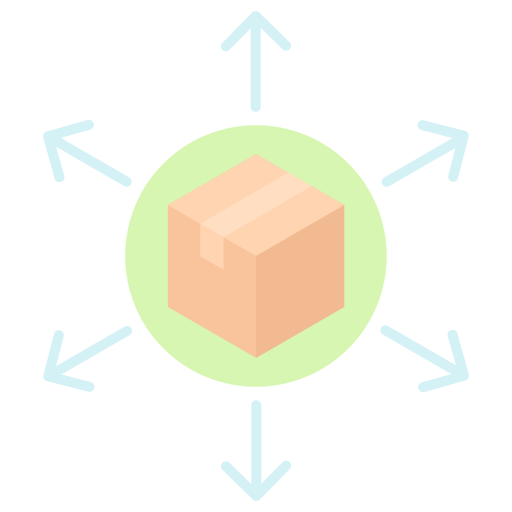 distribución icono gratis