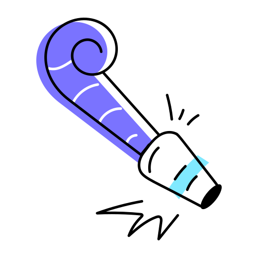 soplador de fiesta icono gratis