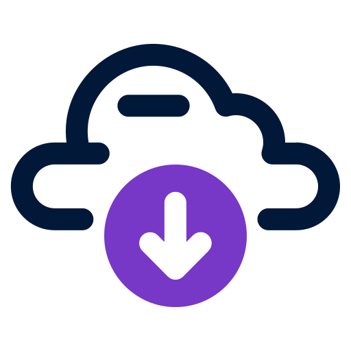 descarga en la nube icono gratis
