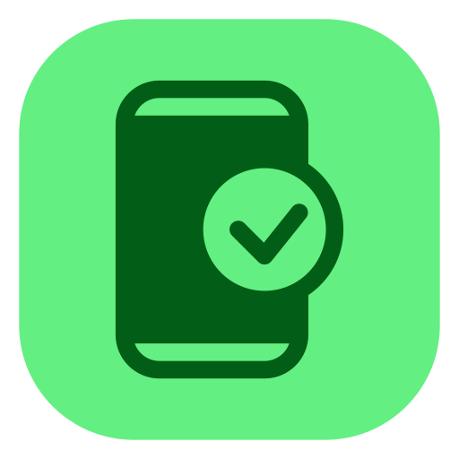 marca de verificación móvil icono gratis