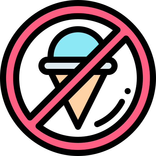 No ice cream Detailed Rounded Lineal color icon