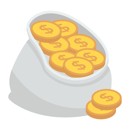 Coin sack free icon Coin sack free icon