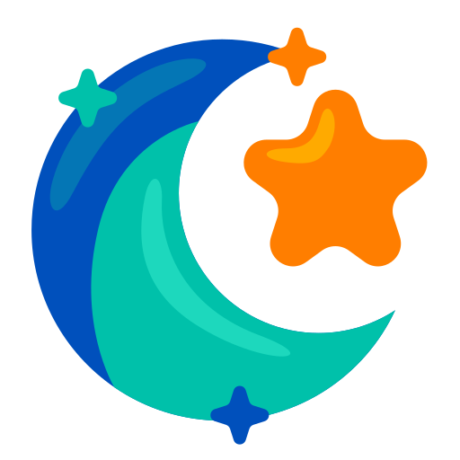 luna y estrellas icono gratis