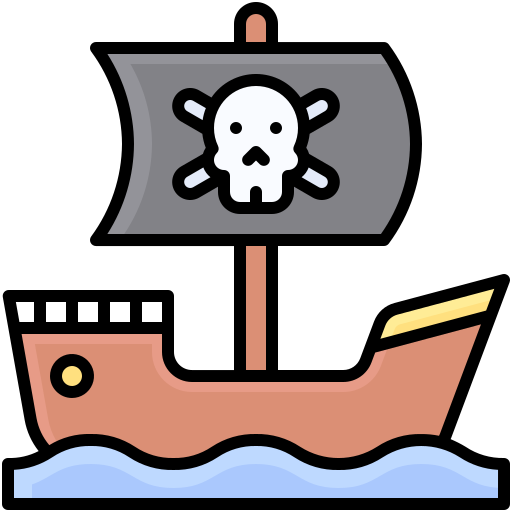 barco pirata icono gratis