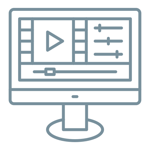 edición de video icono gratis
