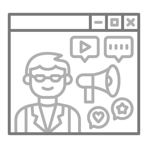 hombre de influencia icono gratis