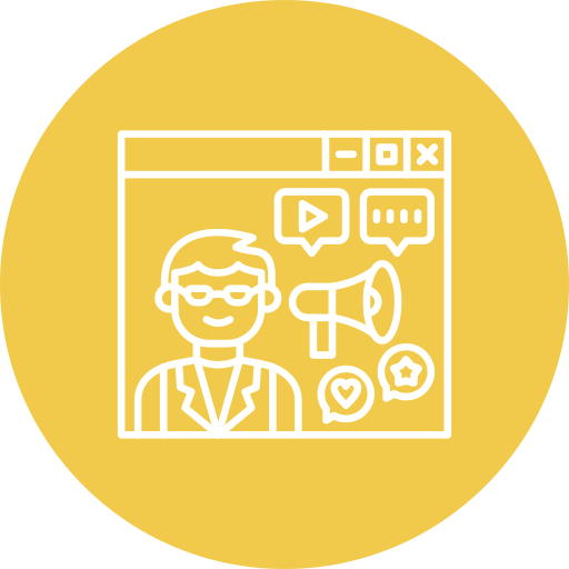 hombre de influencia icono gratis