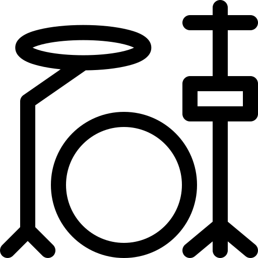 Drum set free icon Drum set free icon