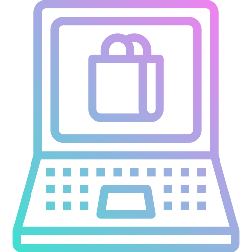 Compras en línea icono gratis