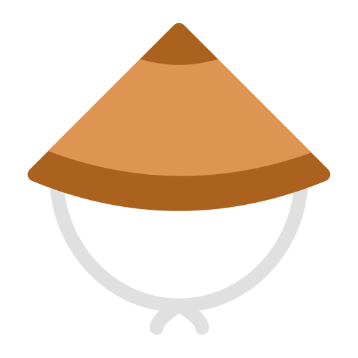 sombrero de bambú icono gratis