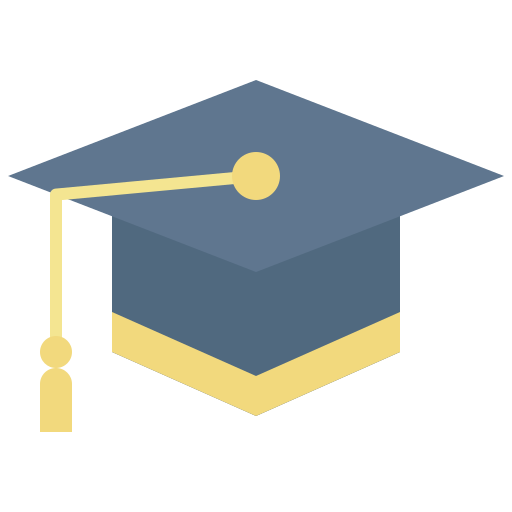 sombrero de graduado icono gratis