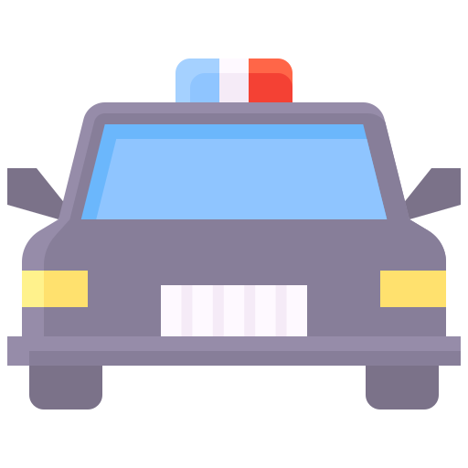 coche de policía icono gratis