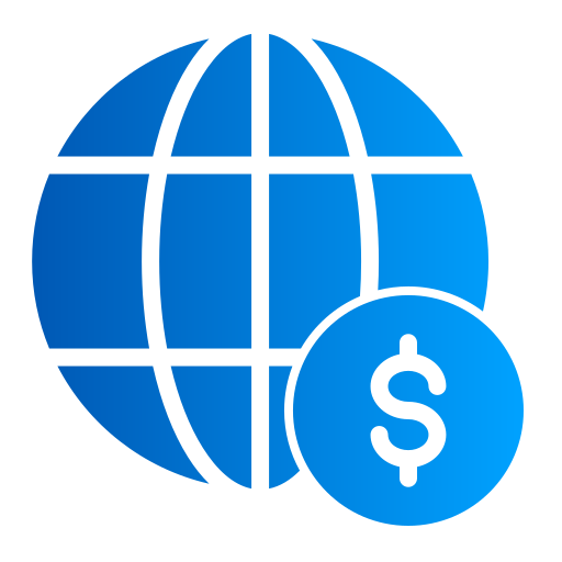 economía global icono gratis