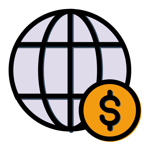 economía global icono gratis