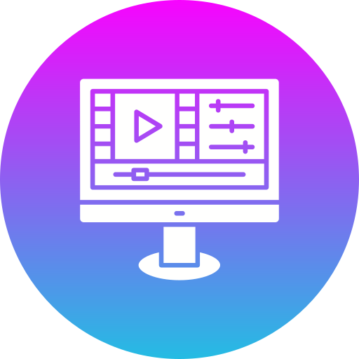 edición de video icono gratis