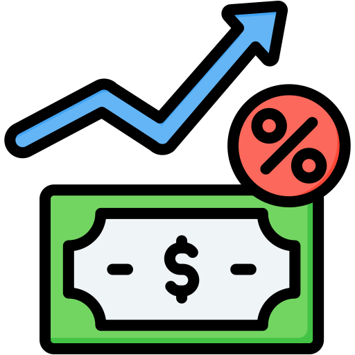 tasa de inflación icono gratis