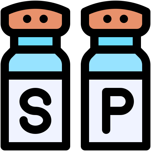 sal y pimienta icono gratis