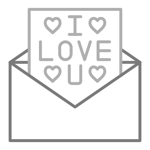 carta de amor icono gratis