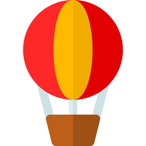 Hot air balloon Basic Rounded Flat icon