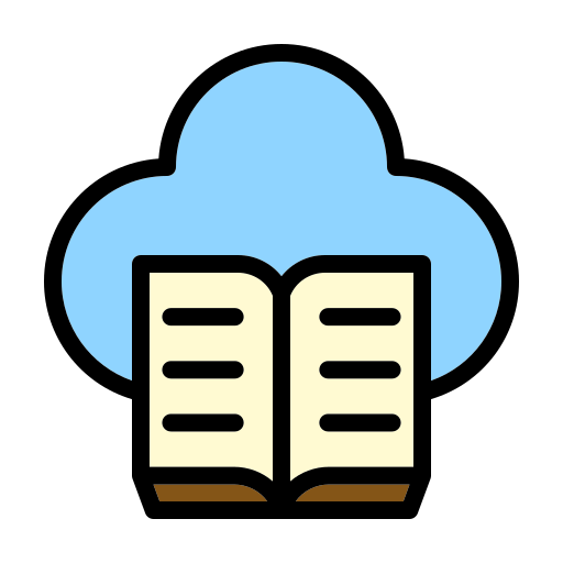 biblioteca en la nube icono gratis