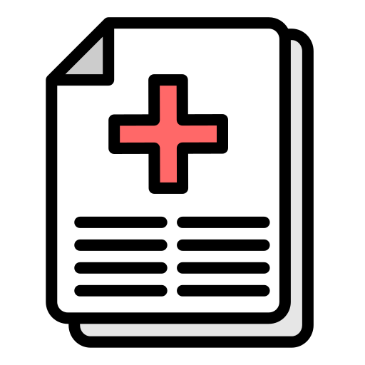 informe médico icono gratis