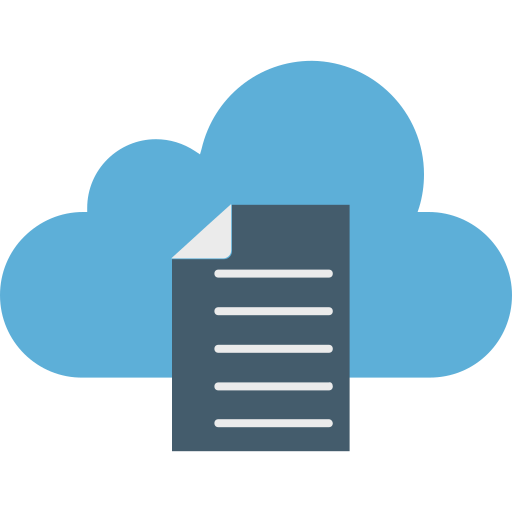 documentos en la nube icono gratis