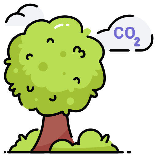 Co2 emission free icon