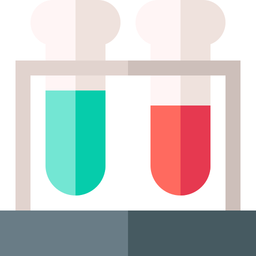 Test tubes Basic Straight Flat icon